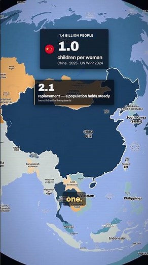 China's population math is brutal 🇨🇳 #geography #maps #population