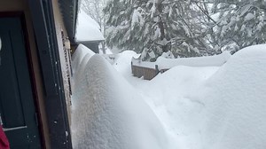 3.5K views · 311 reactions | Come along on a quick tour — we’re getting snowed in here in Lake Arrowhead, CA, and we’ve got hours of #snow to go before it tapers off. The Weather Channel continues coverage of winter storm #Piper Sunday morning ❄️ WATCH  | Justin Michaels | Facebook