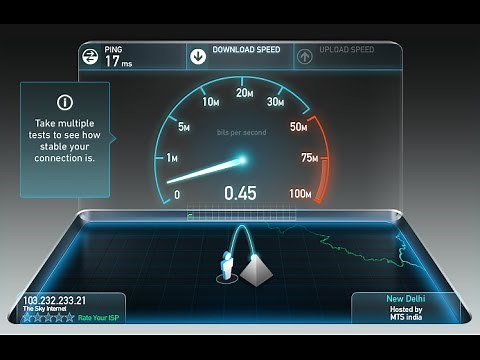 Internet Connection Speed Test 512Kbps (Local ISP) - Sky Internet