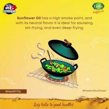Enjoy your favorite food cooked in HELLO Sunflower oil without compromising on health.