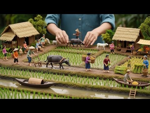Handmade Clay Rice Village | Cinematic Stop Motion Farming Life
