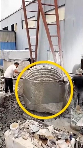 China’s Magic! A 2-Ton Stone That Floats on Water! 😱💧 | Spinning Stone Fountain Explained #shorts