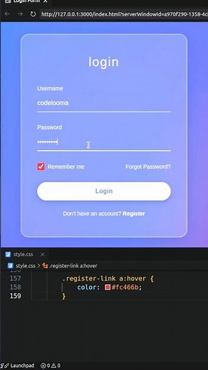 Create Login & Register Page Using HTML, CSS & JavaScript | Easy Frontend Tutorial 🚀