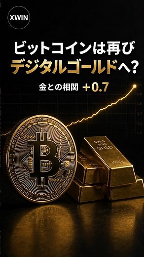 ビットコインは再び「デジタルゴールド」へ？──金との相関が＋0 7まで回復