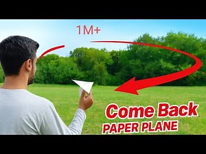 How to Make a Returning Paper Plane | Easy Origami Boomerang Plane Tutorial