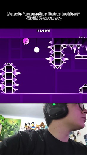 Doggie cycles impossible timing (recreation 42,62 % accuracy) #shorts #geometrydash #gaming #memes