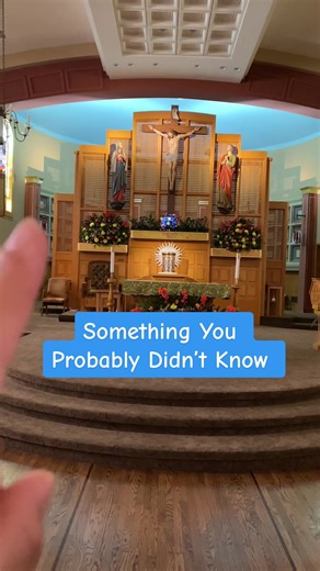 Whenever you enter a Catholic Church look for the Tabernacle so you can show respect to our Lord Jesus Christ 🙏 Remember look for the Tabernacle and make sure the candel is lit and you’ll know the Blessed Sacrament is in there waiting for you 🙏 #catholicfaith #catholictiktok #catholicchurch #catholic