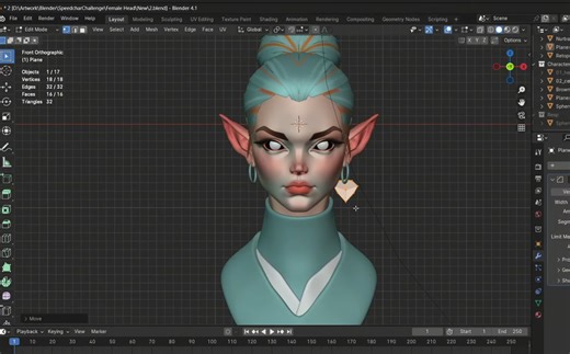 欧美性感😍：Blender女角色模型惊艳亮相