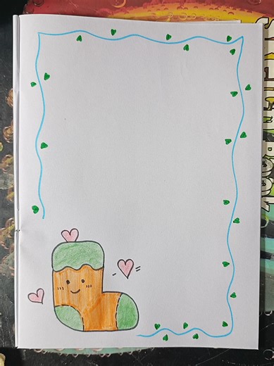 Cute Border Design Idea for Project | Amazing Border Design Idea | Border Design tutorial #viralvideos #doodlesoftiktok #cardtutorial #borderdesign #drawingideas