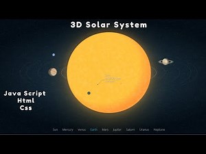 How to Create a Responsive 3D Solar System Using HTML, CSS & Java Script | Animated 3D Solar System