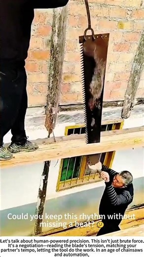 The Long Pull: Two-Man Crosscut Sawing in Action 🌲