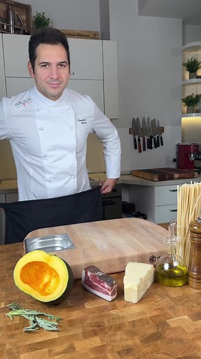 Spaghetti with Pumpkin and Crispy Speck Recipe