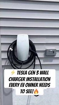 ⚡ Tesla Gen 3 Wall Charger Installation Every EV Owner Needs to See!#tesla#evcharging#electrical