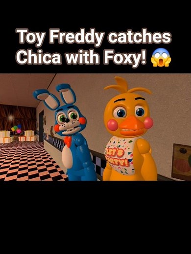 Toy Freddy catches Chica with Foxy! 😱 (GMOD/Fnaf) #fnaf #fivenightsatfreddys #gmod