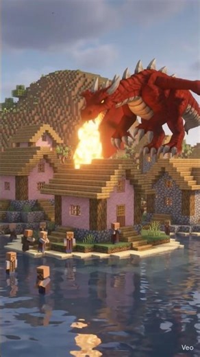 Dragon Attacked Steve’s Village… Nothing Survived 😱🔥