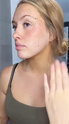 Spray on faux freckle hack #ytshorts