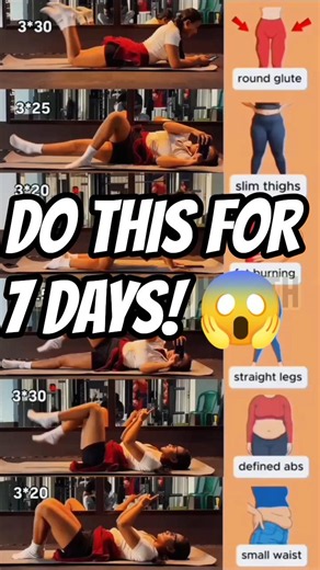 6-Minute Home Workout for Slim Thighs, Round Glutes & Small Waist 🍑🔥