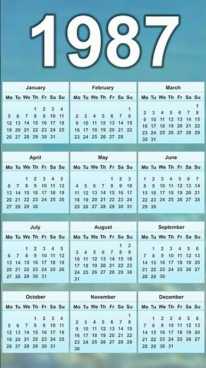 1987 Calendar
