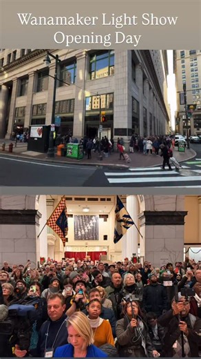 Here we go! The first showings of the Wanamaker Holiday Light Show, proudly saved for 2025 by the Citizens of Philadelphia. @phlvisitorcenter @cityofphiladelphia @pecoconnect 12:45pm 11/28/25 | Hugh E Dillon