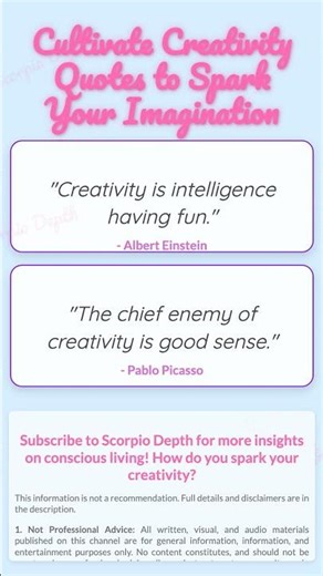Cultivate Creativity: Quotes to Spark Your Imagination | Scorpio Depth...