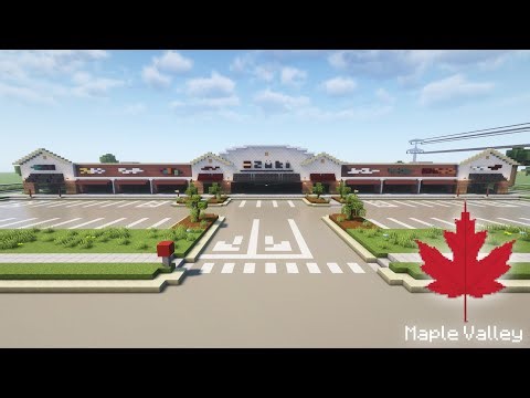 Minecraft - Building A City | Strip Mall | Maple Valley