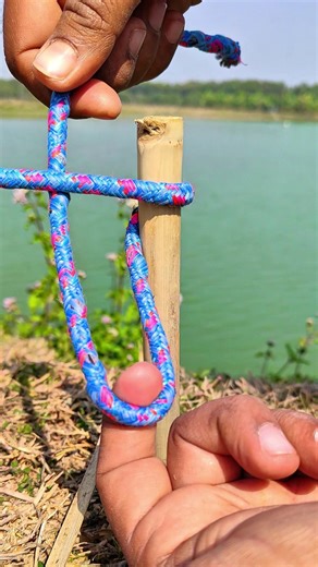 Rope Knot Hack for Camping & Survival ✅🪢 || #usa #knowledge #skills #shorts