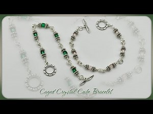 Easy Caged Crystal Cube Bracelet Tutorial