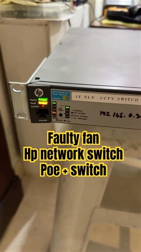 Network switch fan fault hp poe + switch #dohaqatar #howto #technical #hp