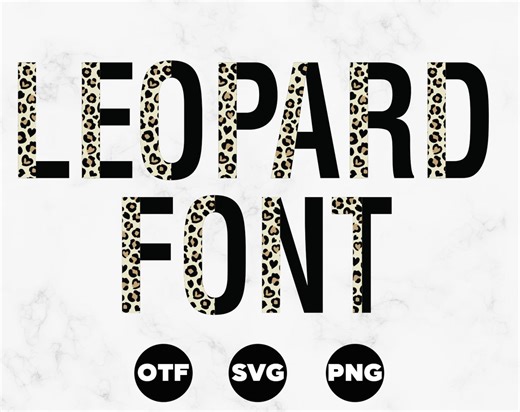 Leopard Print Font - OTF, SVG, PNG Files - Etsy