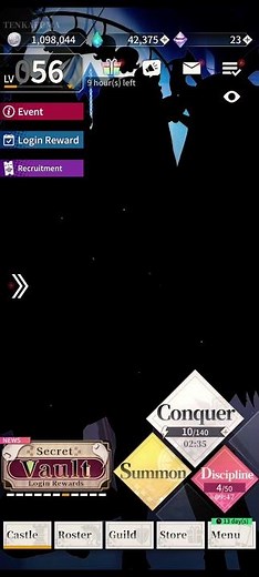 Tenkafuma finally collecting conquest 5 rewards. Newbies road to becoming legend.