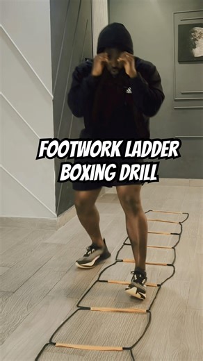 Footwork ladder boxing drill. #boxing #boxingexercise
