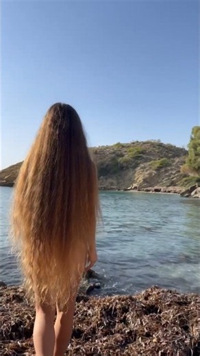 Beauty of Very Long Natural Hair in Breathtaking Nature 🍃