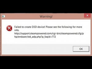 Error Failed to create D3D device - solution