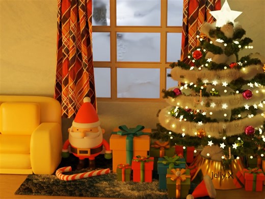 Blender|自制|“专属于圣诞的温暖一角”