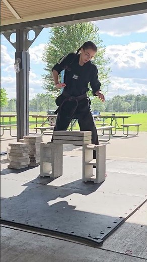 BRICK Breaking - THREE Bricks #karate #martialarts #brickbreaking