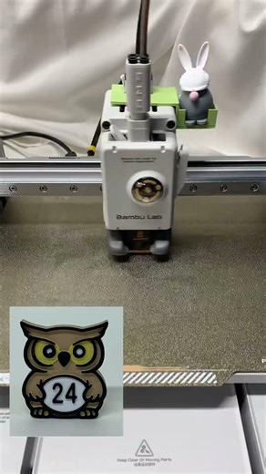 3D Printing an Owl Classroom Tracker Token | Timelapse Build