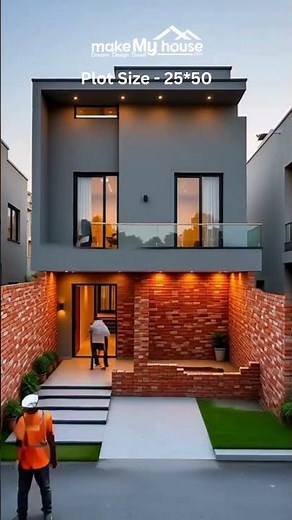 See how a 25×40 plot transforms into a stylish, well-planned modern home. #makemyhouse #homedesign
