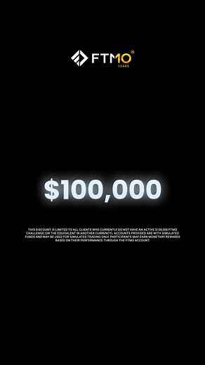 Celebrate 10 years of FTMO with a special deal: 19% off 100,000 FTMO Challenge. | FTMO.com