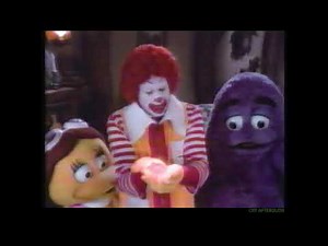 1987 McDonald's Star Wish Commercial - Birdie & Grimace Catch Falling Star & Give it to Ronald