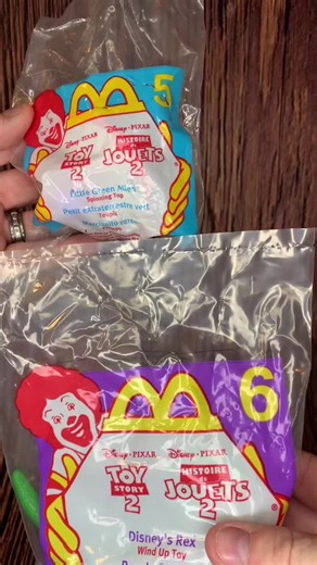 Opening Toy Story 2 Happy Meal Toys: Alien and Rex Spinner Revealed