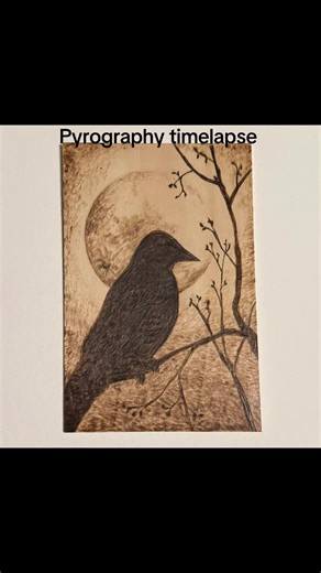 Creating a Pyrography Art of a Crow