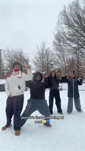 Fun Day in the Snow with Friends and Laughter