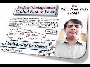 Project management|3|Critical path|free float|total float|GTU paper solution|OR|2171901|gate problem