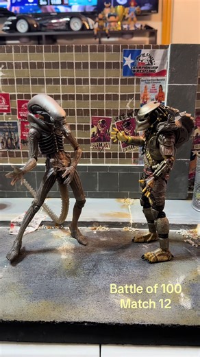 Battle of 100 Match 12 Alien vs Predator #actionfigures #battle #matches #alien #predator @Mrs.Drostbeef