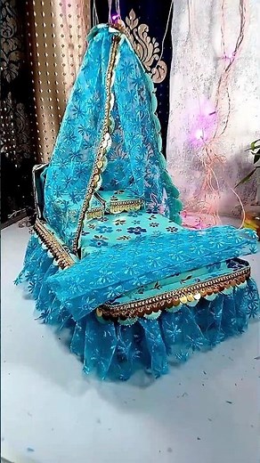 Thakur Ji Ka Bed Kaise Banaye 🪷✨ #connectionofart #diy #bed #thakurji #krishna #shorts