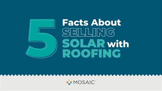 Solar customer acquisition can be costly, but there’s zero acquisition cost when a roofer flips a reroof into an additional solar project, creating an easy upsell opportunity. Here are five more facts about pairing solar and roofing projects! #Solar #Roofing | Mosaic