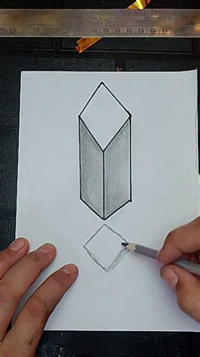 3D Floating Cube Drawing 😱 Looks Real | Easy 3D Art Trick #shorts