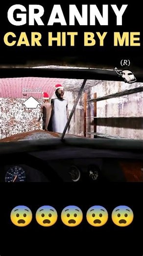 Hit Granny🔥And Grandpa By Car 😱 ,Wait For End 📈📉 #shortsfeed #granny #horrorgame #shorts #scary
