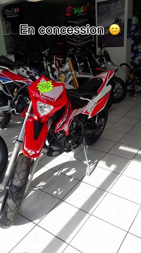 Red and White Dirt Bike Available in Showroom