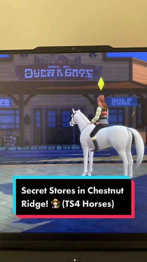 Secret stores in the Sims 4 Horse Ranch new town Chestnut Ridge!! 👩🏻‍🌾 #fyp #foryou #simssecret #simtok #sims4 #sims4horse #sims4horseranch #horseranch #chestnutridge #tutorial #expansionpack #simshorse